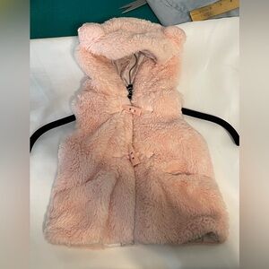 Catherine Malandrino pink baby girl toggle bunny vest with‎ ears & tail 9-12 mth